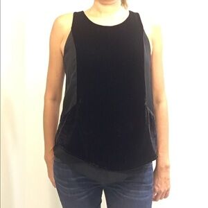 Rebecca Minkoff Velvet Detailed Black Top